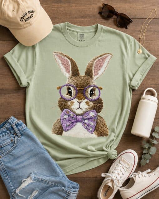 Bunny With Purple Bow