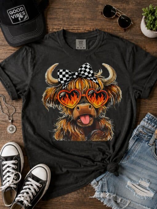 Cow with Flame Glasses