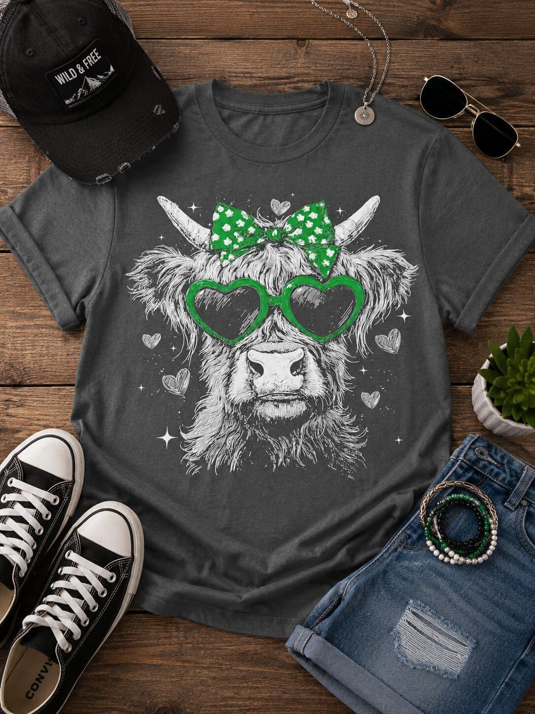 Cow with a Green Bow