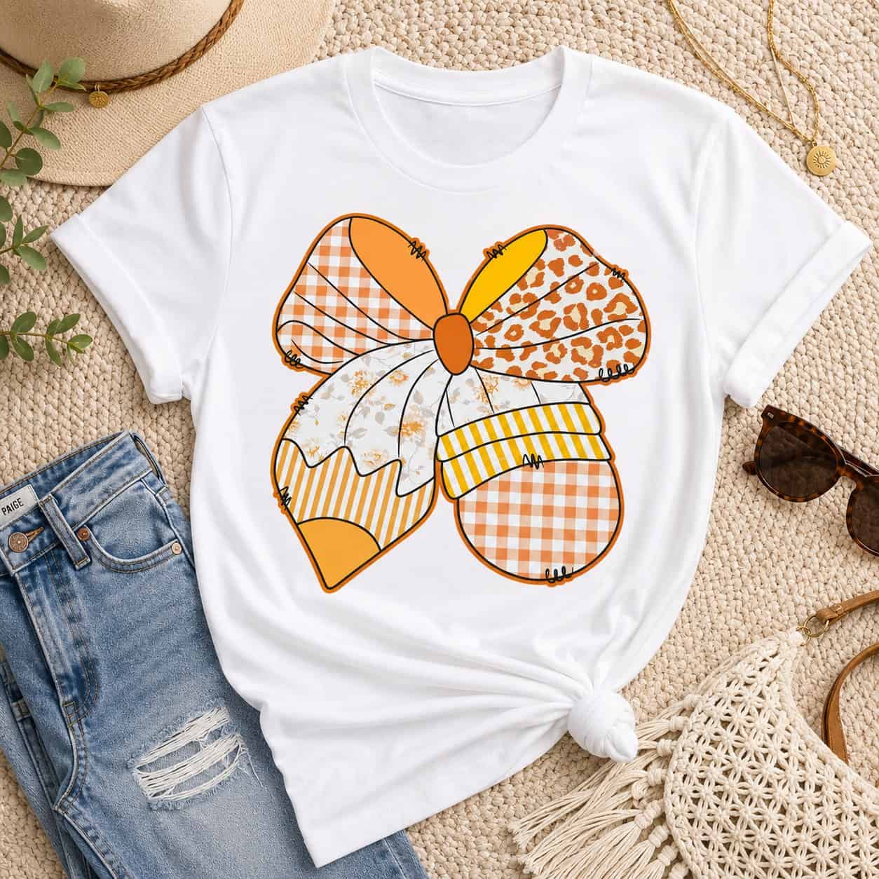 Fall Bow with Pencil