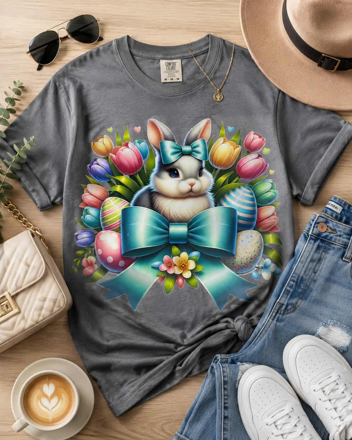 Flower Bunny Bow