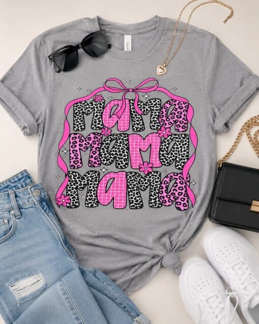 Mama Leopard Pink Black
