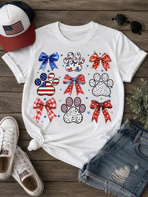 RWB Paws and Bows