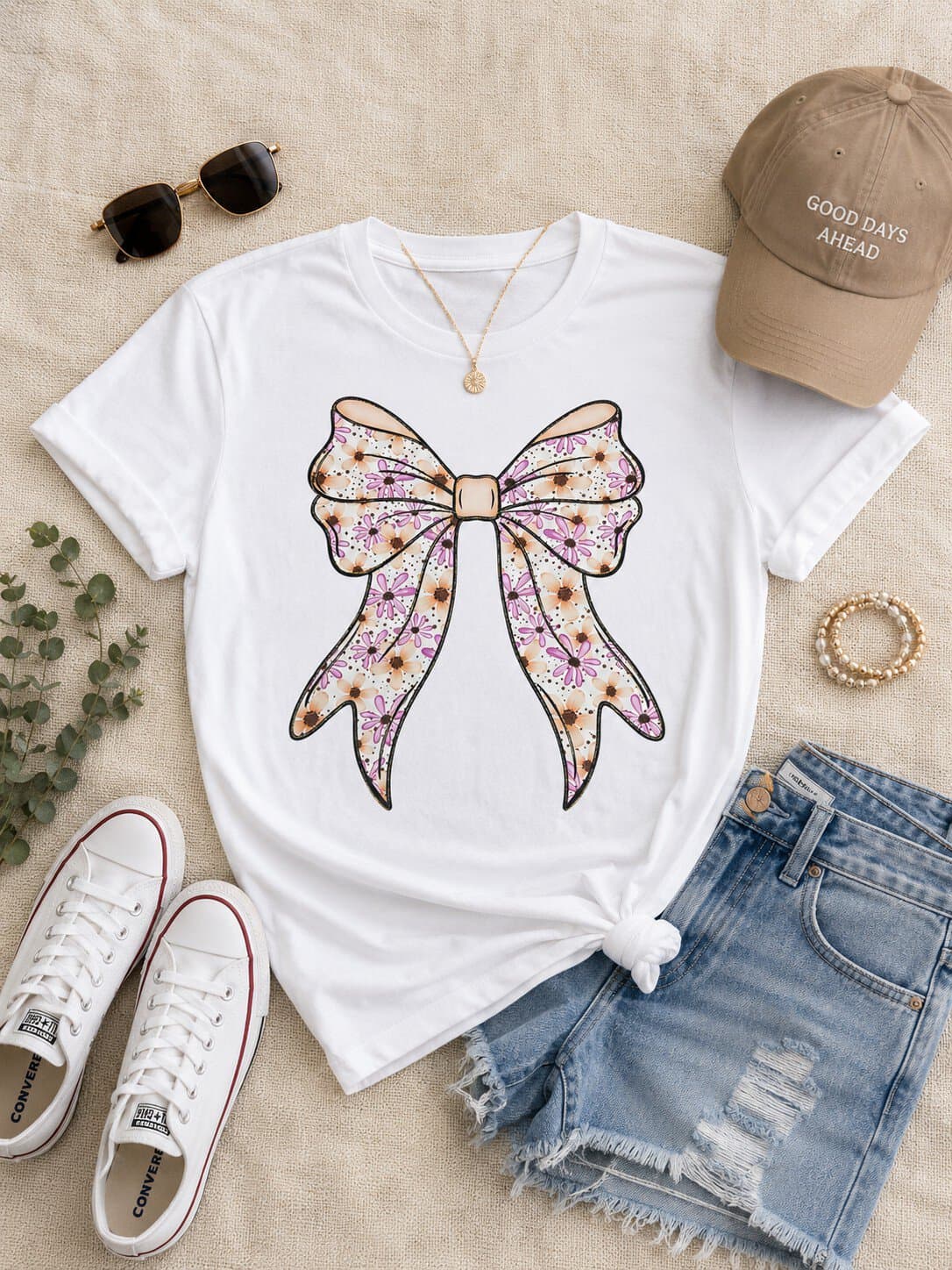 Purple Flower Bow